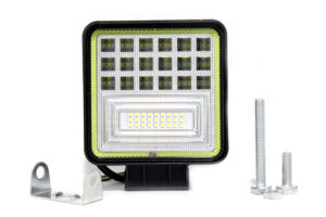 Exploradora cuadrada 45 led con aro en neón función fija y strober