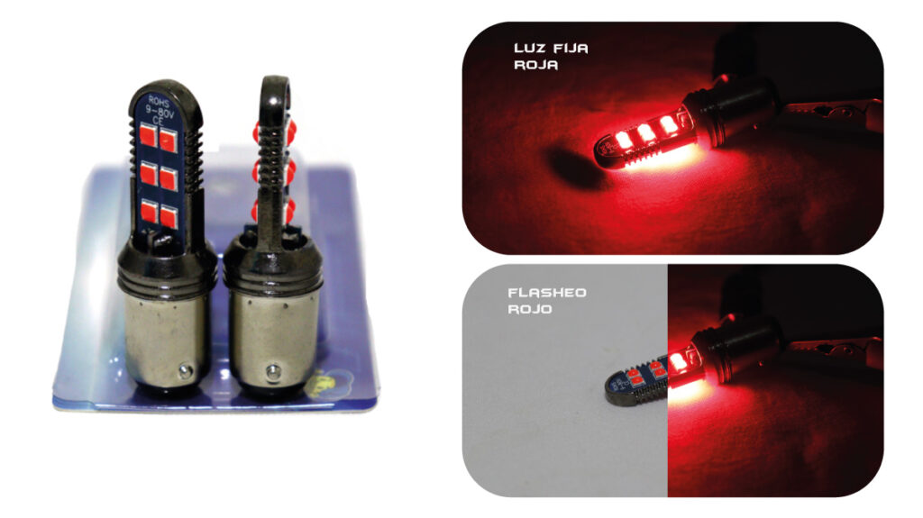 Bombilla De Luz Trasera De Freno Para Coche, Luz LED Blanca, Roja