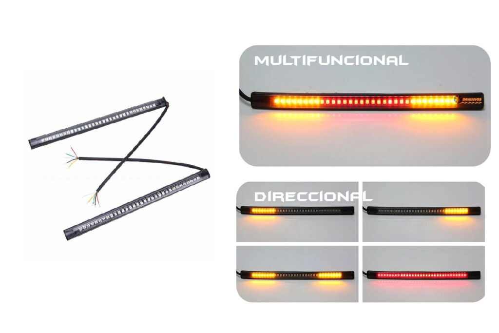 Tira De Luces Led Traseras Para Motocicleta Bombilla De Freno Trasero