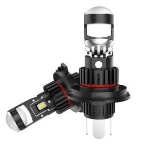 M012X-H4 (RTD) BOMBILLO LED RTD H4 CON LUPA INTEGRADA PARA MOTO, CORRIENTE AC Y DC.