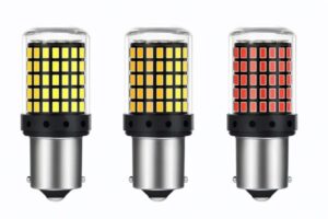 1156A-144LED  BOMBILLO LED  DE UN CONTACTO, LUZ ALTA INTENSIDAD, FUNCIÓN FIJO Y FLASHEO CON TECNOLOGIA CANBUS