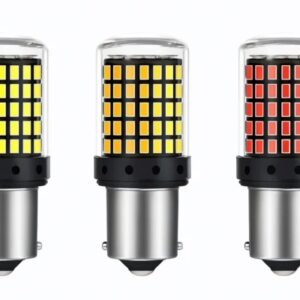 1156A-144LED  BOMBILLO LED  DE UN CONTACTO, LUZ ALTA INTENSIDAD, FUNCIÓN FIJO Y FLASHEO CON TECNOLOGIA CANBUS