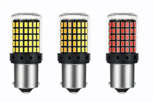 1157A-144LED  BOMBILLO LED  DE DOS CONTACTOS, LUZ ALTA INTENSIDAD, FUNCIÓN FIJO Y FLASHEO CON TECNOLOGIA CANBUS (STOP)