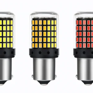 1157A-144LED  BOMBILLO LED  DE DOS CONTACTOS, LUZ ALTA INTENSIDAD, FUNCIÓN FIJO Y FLASHEO CON TECNOLOGIA CANBUS (STOP)