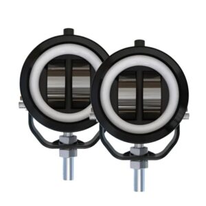 TB-221-W/B/R   -EXPLORADORA REDONDA LED DE 3",CON ARO EN NEÓN LUZ BLANCA BASE INTEGRADA FUNCIONAL